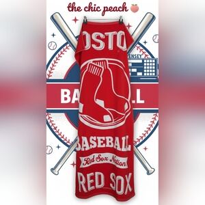 ❤️⚾ Boston Red Sox Themed Towel – Red & White ⚾❤️
